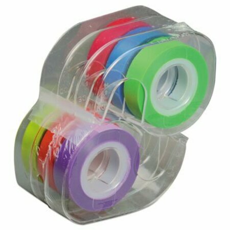 LEE PRODUCTS CO LEE, Removable Highlighter Tape, 1/2in X 720in, Assorted, 6PK 13888